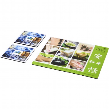 Logo trade promotional merchandise picture of: Q-Mat® mouse mat and coaster set combo 3