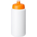 Baseline® Plus grip 500 ml sports lid sport bottle, White / Orange