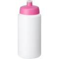 Baseline® Plus grip 500 ml sports lid sport bottle, White / Pink