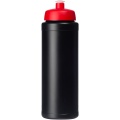 Baseline® Plus 750 ml bottle with sports lid, Solid black / Red