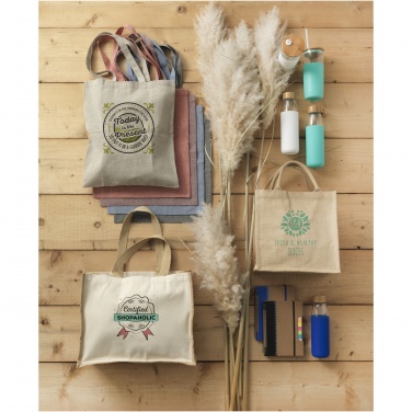 Logotrade promotional gift image of: Varai 320 g/m² canvas and jute shopping tote bag 23L