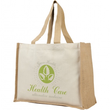 Logotrade promotional product picture of: Varai 320 g/m² canvas and jute shopping tote bag 23L