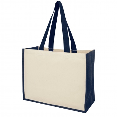 Logo trade corporate gifts image of: Varai 320 g/m² canvas and jute shopping tote bag 23L