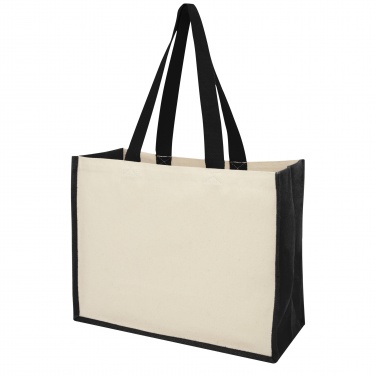 Logo trade promotional item photo of: Varai 320 g/m² canvas and jute shopping tote bag 23L