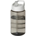 H2O Active® Bop 500 ml spout lid sport bottle, Charcoal / White