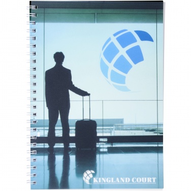 Logo trade corporate gifts image of: Desk-Mate® wire-o A5 notebook PP cover