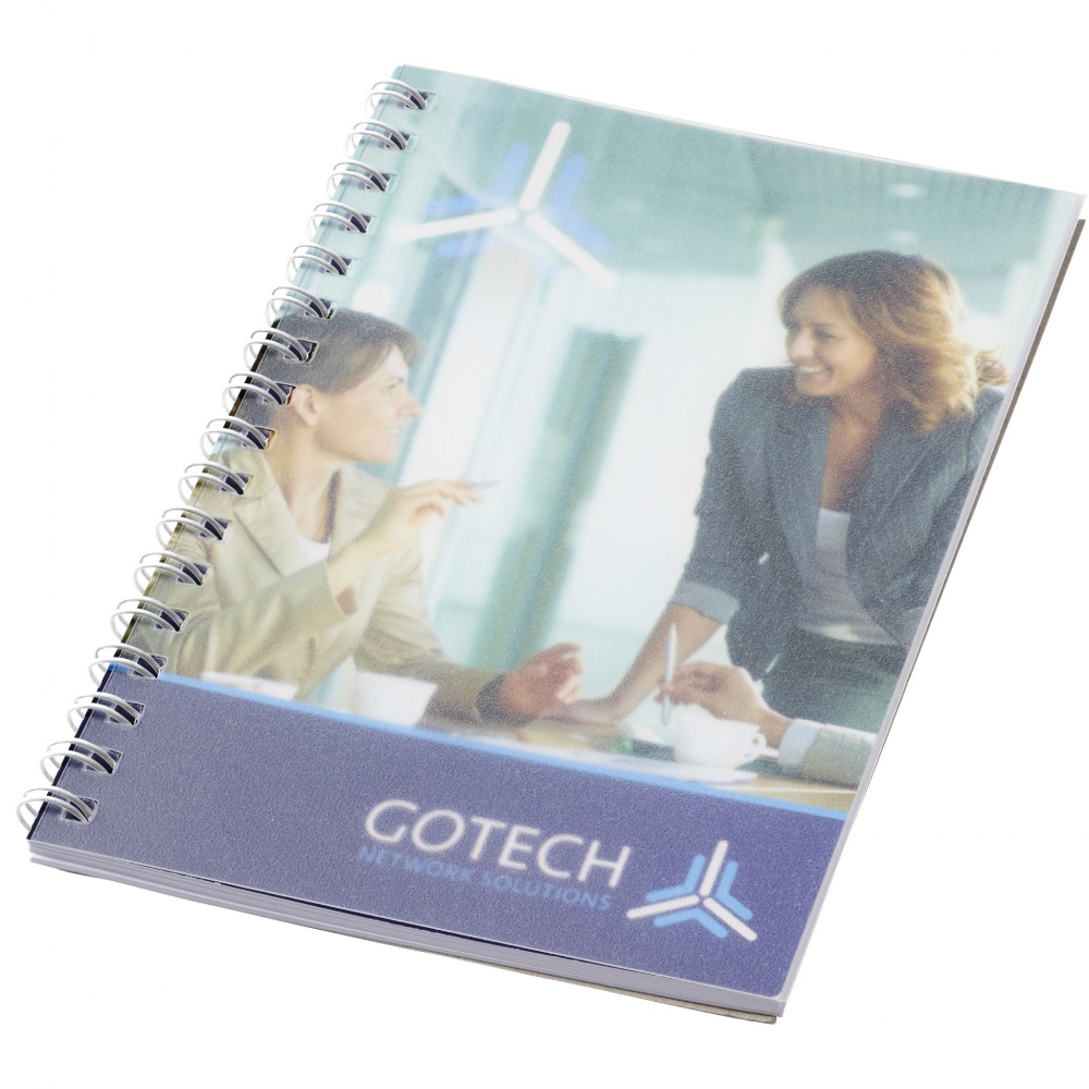 Logo trade promotional merchandise photo of: Desk-Mate® spiral A6 notebook PP cover