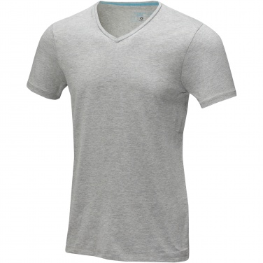 Logo trade promotional gifts image of: Kawartha short sleeve men's organic V-neck t-shirt