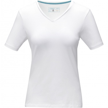 Logo trade promotional gift photo of: Kawartha short sleeve women's organic V-neck t-shirt