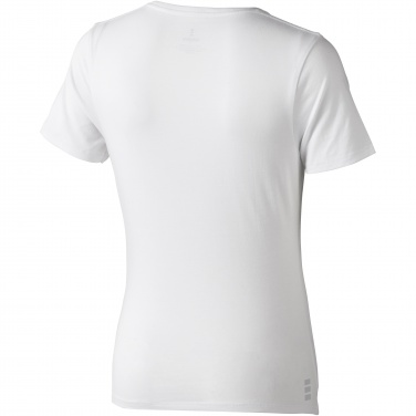 Logo trade promotional merchandise picture of: Kawartha short sleeve women's organic V-neck t-shirt