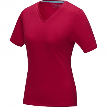 Logo trade promotional merchandise picture of: Kawartha short sleeve women's organic V-neck t-shirt