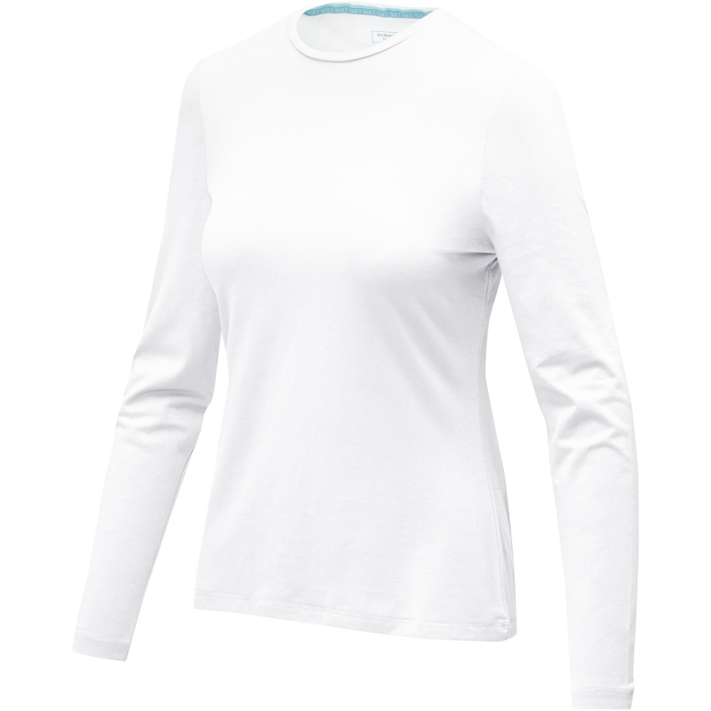 Logo trade promotional products image of: Ponoka long sleeve women's organic t-shirt