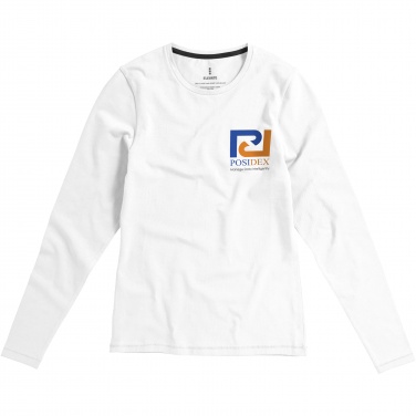 Logo trade promotional products image of: Ponoka long sleeve women's organic t-shirt