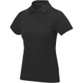 Calgary short sleeve women's polo, Solid black