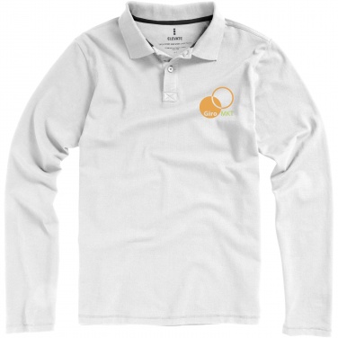 Logo trade promotional giveaways picture of: Oakville long sleeve men's polo