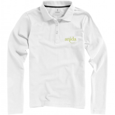 Logo trade promotional items picture of: Oakville long sleeve women's polo