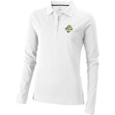 Logo trade promotional giveaways picture of: Oakville long sleeve women's polo