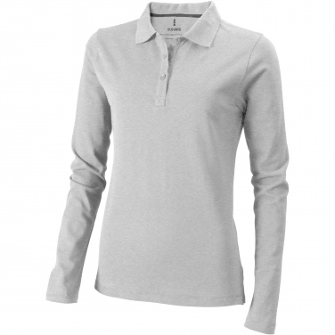 Logo trade corporate gifts image of: Oakville long sleeve women's polo