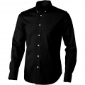 Vaillant long sleeve men's oxford shirt, Solid black