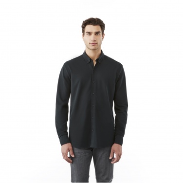 Logo trade advertising products image of: Bigelow long sleeve men's pique shirt