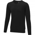 Stanton men's v-neck pullover, Solid black