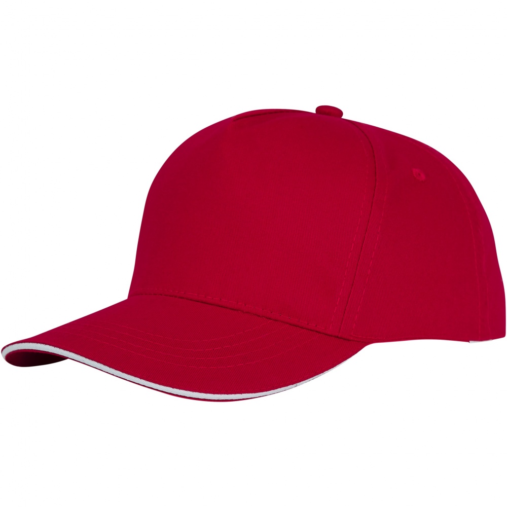 Logo trade advertising products image of: Ceto 5 panel sandwich cap