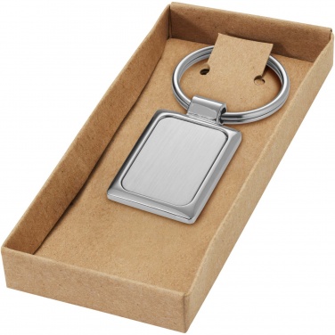 Logo trade corporate gift photo of: Sergio rectangular metal keychain