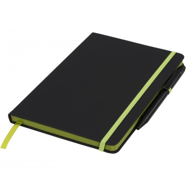 Logo trade promotional giveaways image of: Noir Edge medium notebook