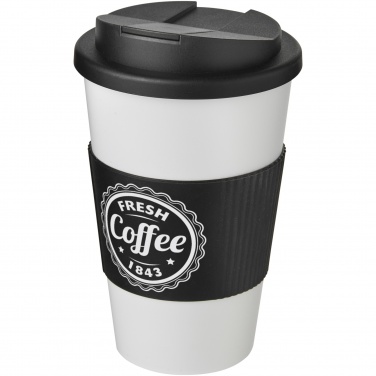 Logo trade promotional products image of: Americano® 350 ml tumbler with grip & spill-proof lid