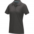 Graphite short sleeve women’s organic polo, Storm grey