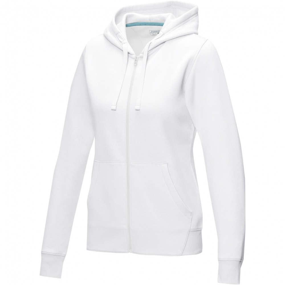 Logotrade advertising product picture of: Ruby women’s organic recycled full zip hoodie