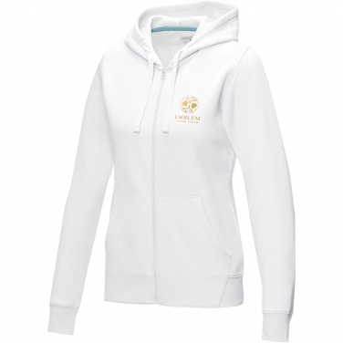 Logotrade business gift image of: Ruby women’s organic recycled full zip hoodie