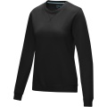 Jasper women’s organic recycled crewneck sweater, Solid black