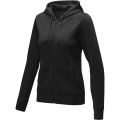 Theron women’s full zip hoodie, Solid black