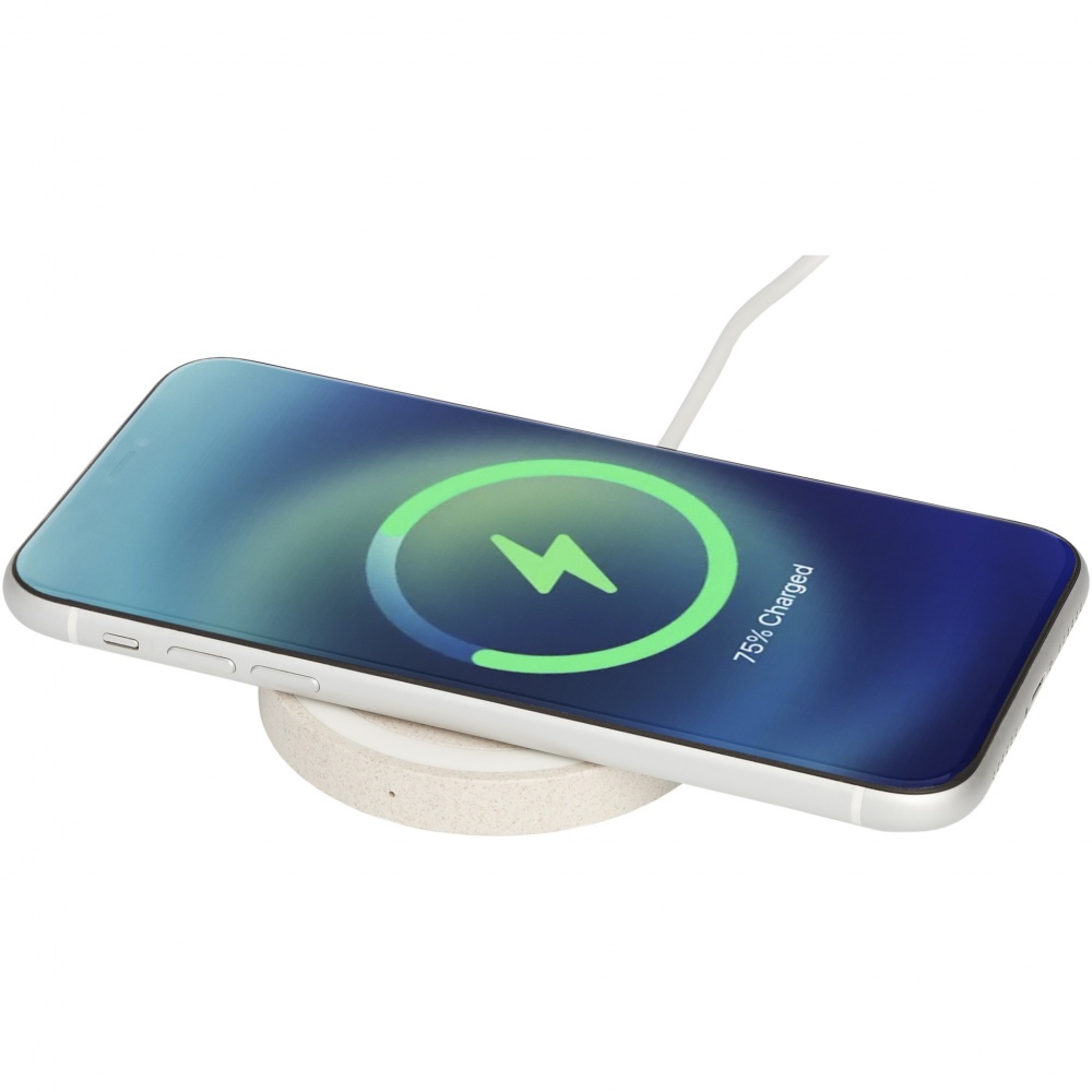 Logotrade promotional gift image of: Naka 5W wheat straw wireless charging pad