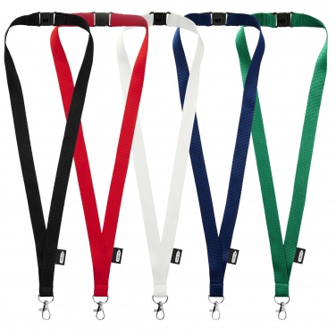 Logotrade promotional products photo of: Tom recycled PET lanyard with breakaway closure