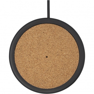 Logo trade promotional merchandise picture of: Kivi 10W limestone/cork wireless charging pad