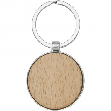 Logo trade advertising products image of: Moreno beech wood round keychain