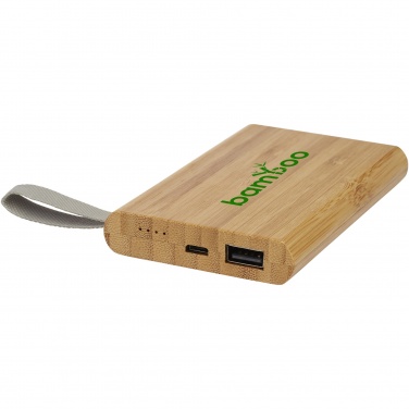 Logo trade promotional item photo of: Tulda 5000 mAh bamboo power bank