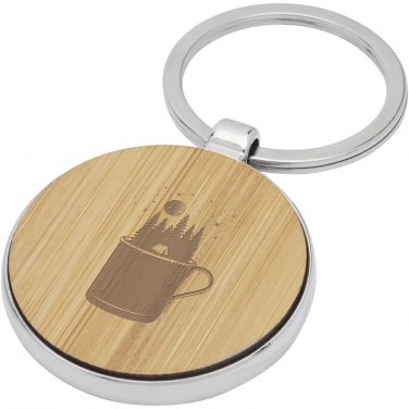 Logotrade business gift image of: Nino bamboo round keychain