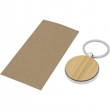 Logo trade promotional gifts image of: Nino bamboo round keychain