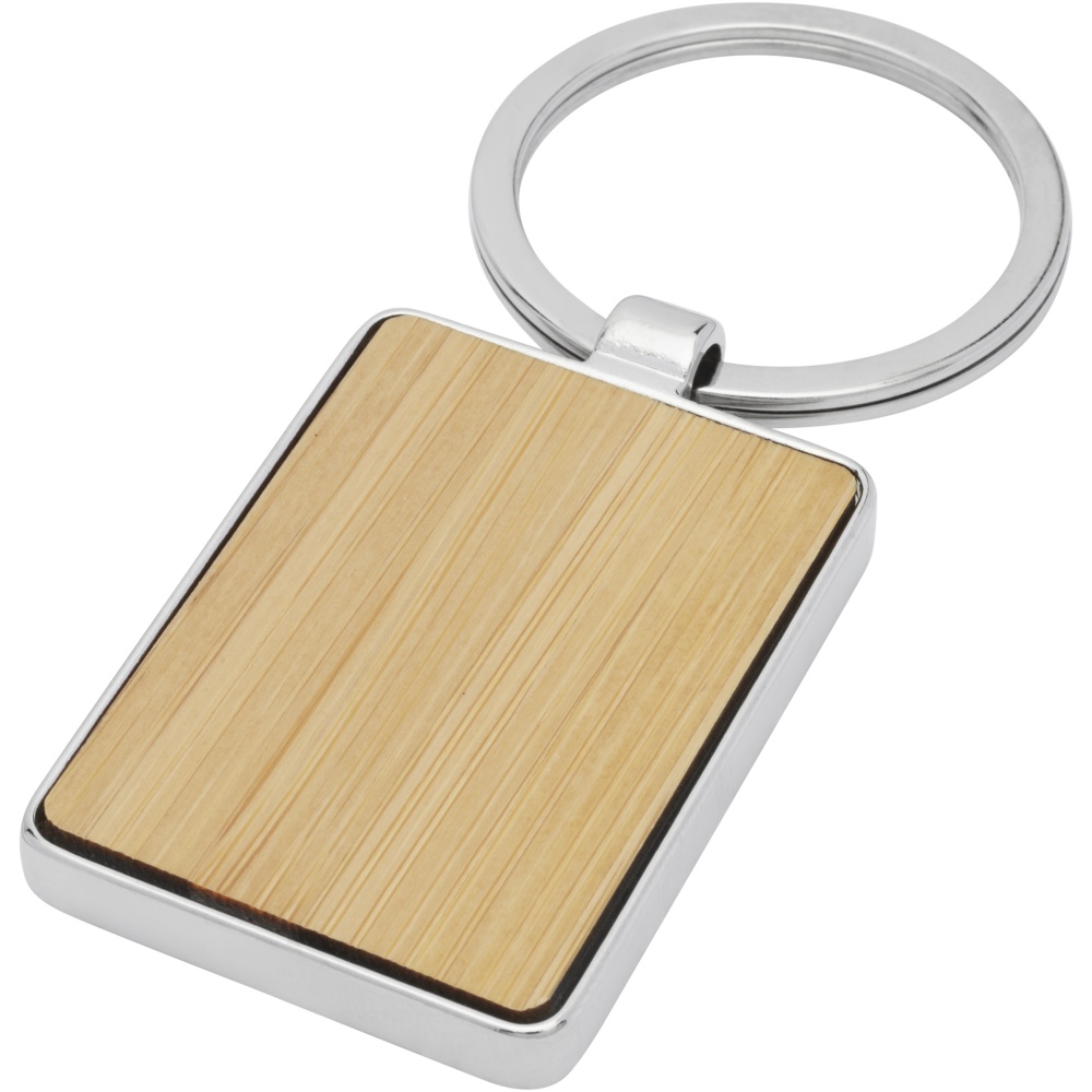 Logo trade promotional products picture of: Neta bamboo rectangular keychain