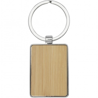 Logo trade promotional product photo of: Neta bamboo rectangular keychain