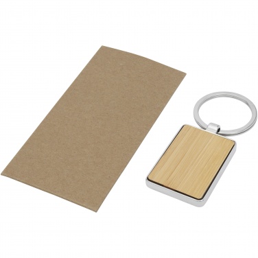 Logo trade promotional gifts picture of: Neta bamboo rectangular keychain