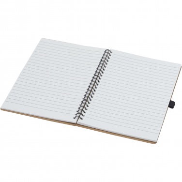 Logotrade promotional gift image of: Cobble A5 wire-o recycled cardboard notebook with stone paper