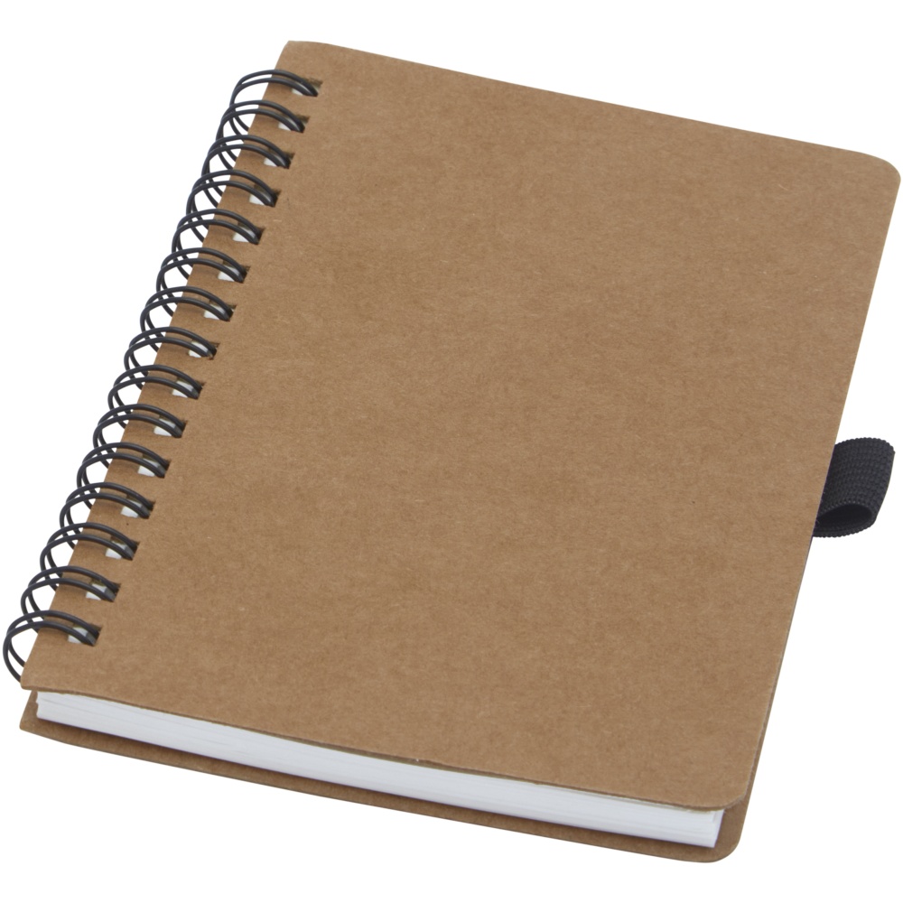 Logotrade promotional gift picture of: Cobble A6 wire-o recycled cardboard notebook with stone paper