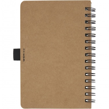 Logotrade promotional item image of: Cobble A6 wire-o recycled cardboard notebook with stone paper