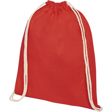 Logo trade promotional merchandise picture of: Oregon 140 g/m² cotton drawstring bag 5L