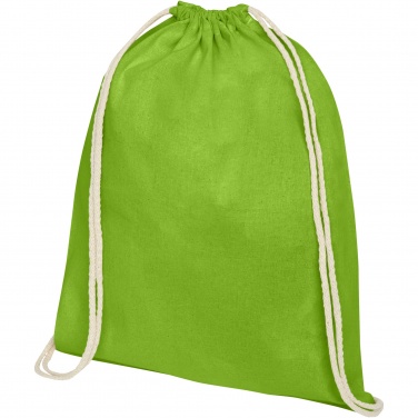 Logo trade business gift photo of: Oregon 140 g/m² cotton drawstring bag 5L