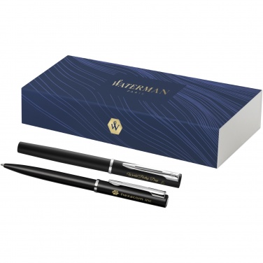 Logotrade promotional products photo of: Waterman Allure ballpoint and rollerball pen set